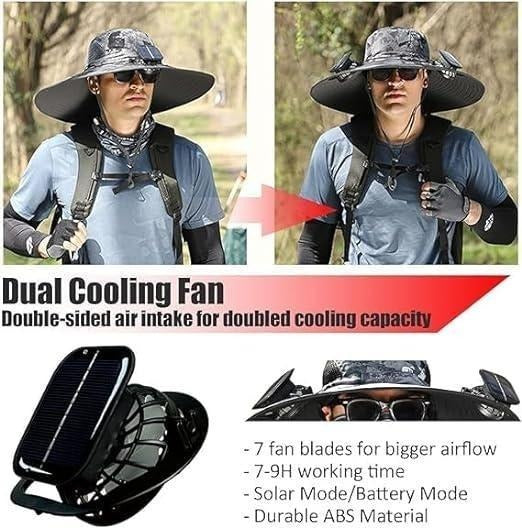 2025 New Solar Fan Outdoor Hat-Solar Sun Protection